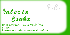 valeria csuha business card
